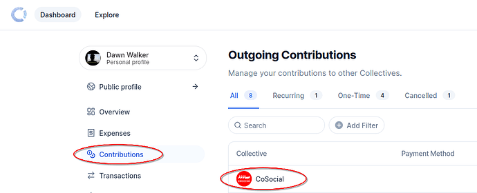 Open Collective contributions